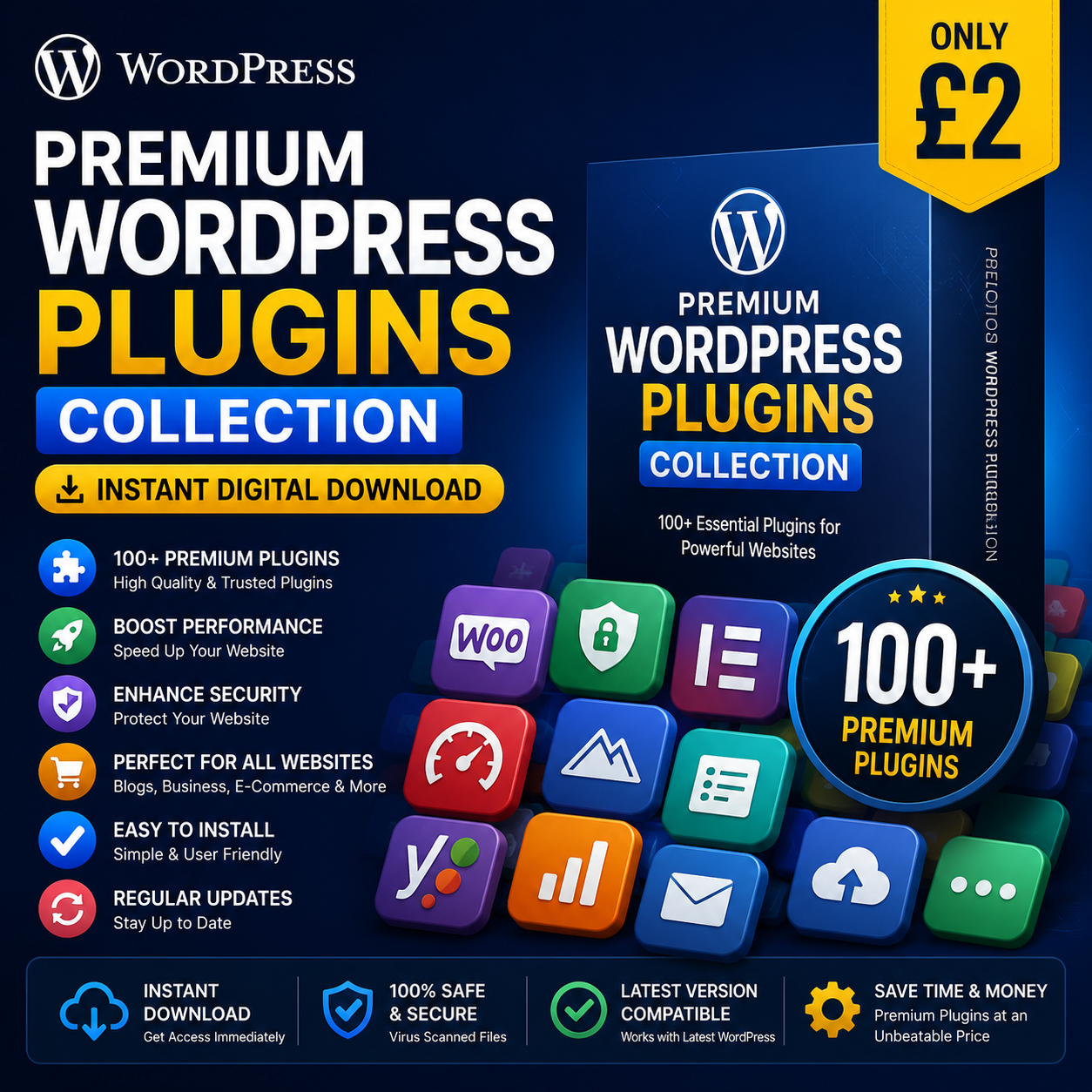 Premium WordPress Plugins Collection – Instant Digital Download